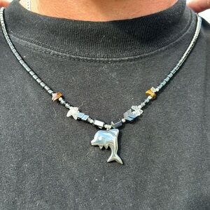 Vintage onyx necklace